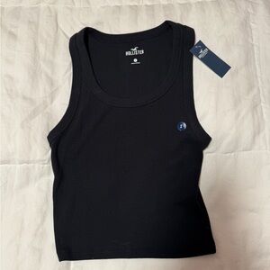 Hollister black cropped tank top